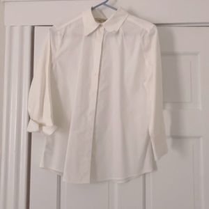 Women’s Eddie Bauer quarter sleeve white button down size small